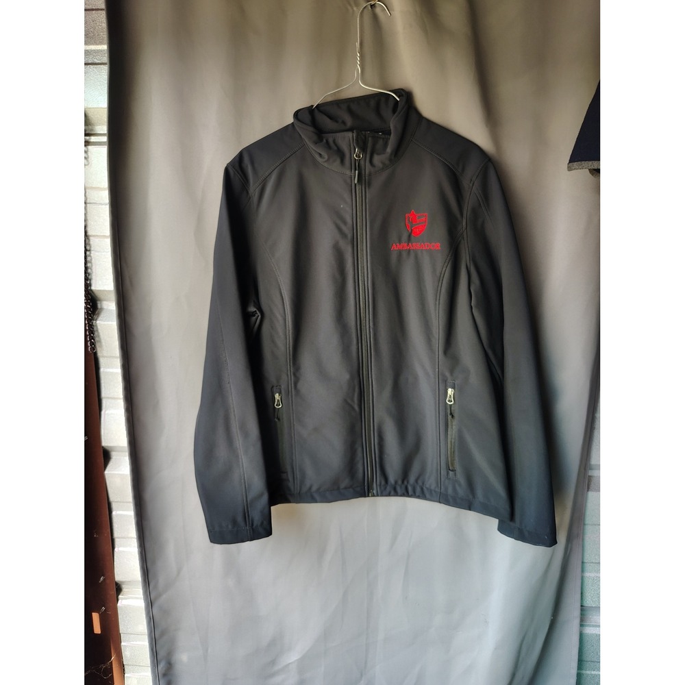 Port Authority Ladies Core Soft Shell Jacket Black Ambassador Logo Size Large